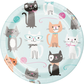 Piatti da dessert di compleanno Petits Chats - Decorazioni per feste - Bellefete.ch - Svizzera