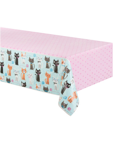 Tovaglia di compleanno a tema gatto