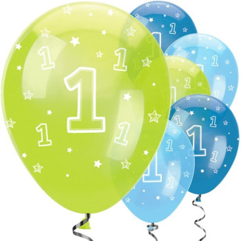 Latexballons "1. Geburtstag Junge" - Partydekoration in der Schweiz - Bellefete.ch