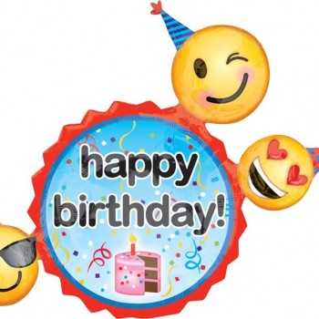 Alles Gute zum Geburtstag-Ballon-Emojis und Smiley