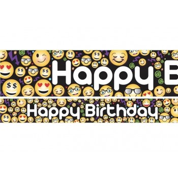 Alles Gute zum Geburtstag-Emojis-Smiley-Banner
