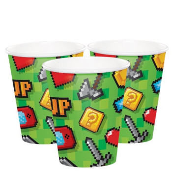 Bicchieri di compleanno videogiochi - Decorazione di festa per ragazzi - Bellefete.ch - Svizzera