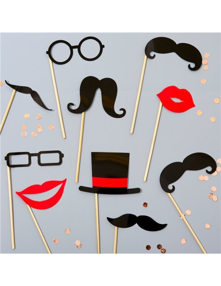 Accessori Foto Baffi - Accessori per feste - Bellefete.ch - Svizzera