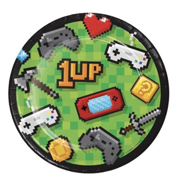 Geburtstags-Dessertteller Videospiele - Partydekoration für Kinder - Bellefete.ch - Schweiz