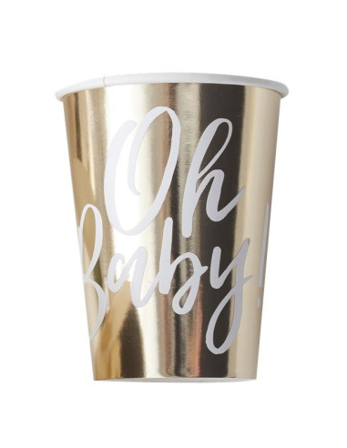 Schicker Goldbecher für Babyparty oder Geburtsparty