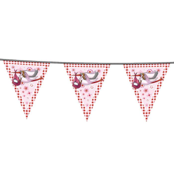 Girlande "Rosa Storch" - Bellefete.ch - Schweiz - Babyparty 2
