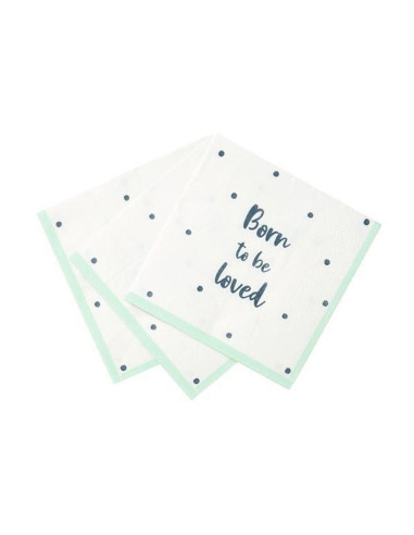 Serviettes baby shower born to be LOVED