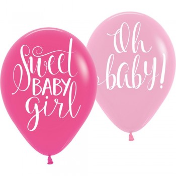 BALLONS FLORALES BABY GIRL