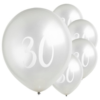 Partybälle 30 Jahre Silber - Geburtstagsdekorationen 30 Jahre - Schweiz