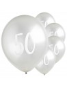 Silberne Latexballons zum 50. Geburtstag in der Schweiz
