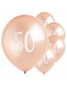 Roségoldene Luftballons zum 50. Geburtstag in der Schweiz