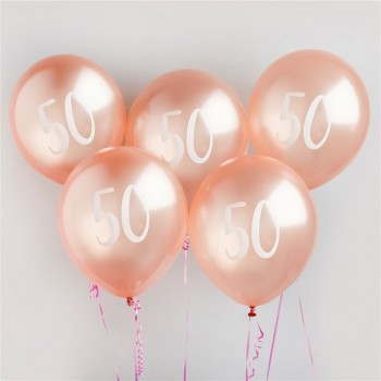 Latexballons 50 Jahre Roségold in der Schweiz