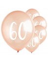 Ballons latex rose gold 60 ans en suisse