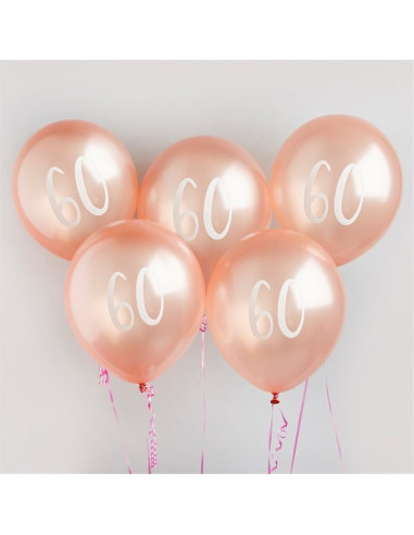 ballons rose gold 60 ans anniversaire suisse
