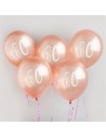Roségoldene Luftballons zum 60. Geburtstag in der Schweiz