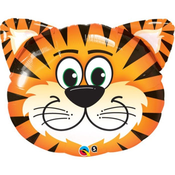 Grand ballon de fête tigre en aluminium - Déco de fête enfants - Bellefete.ch