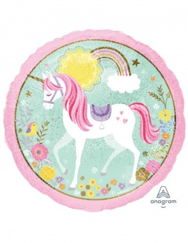 BALLON ALUMINIUM LICORNE ANNIVERSAIRE PAS CHER  SUISSE