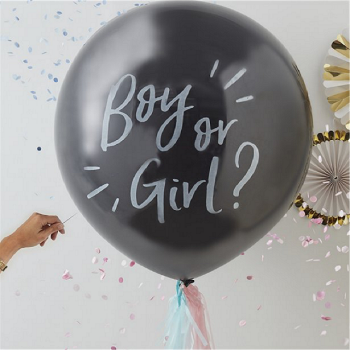 Ballon de révélation Baby Shower GIRL OR BOY - Déco de fête - Bellefete.ch - Suisse