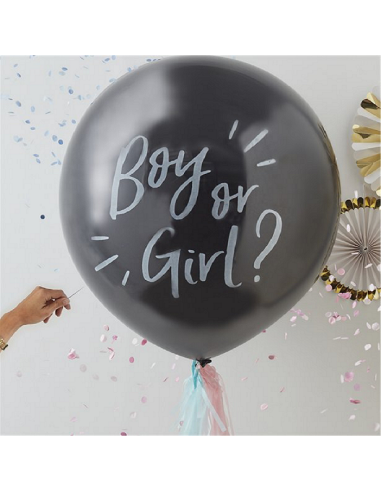 Palloncino di rivelazione Baby Shower GIRL OR BOY - Decorazione di festa - Bellefete.ch - Svizzera