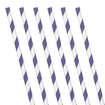 Pailles à rayures en papier Violet - Déco de fête - Bellefete.ch - Suisse 2