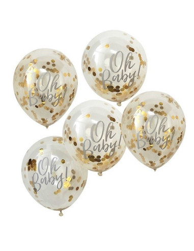 Klare Babyballons für die Babyparty