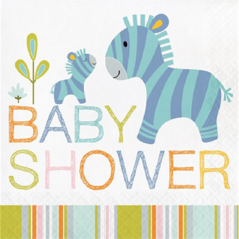 Partyhandtücher Babyparty Dschungeltiere - Deco Babyparty - Bellefete.ch