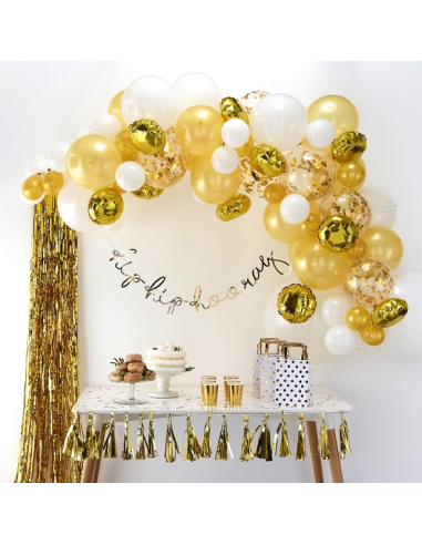 arco per palloncini in oro dorato economico