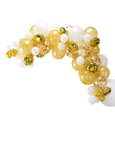 kit arco per palloncini dorato e dorato