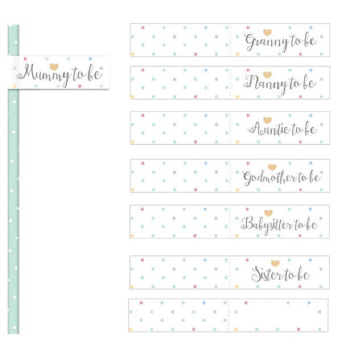 Babyparty-Papierstrohhalme mit Fahnen - Babyparty Dekoration - Bellefete.ch