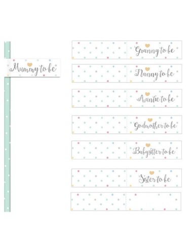 Babyparty-Papierstrohhalme mit Fahnen - Babyparty Dekoration - Bellefete.ch