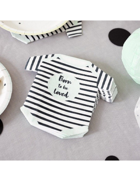 Tovaglioli body per baby shower Born to be LOVED