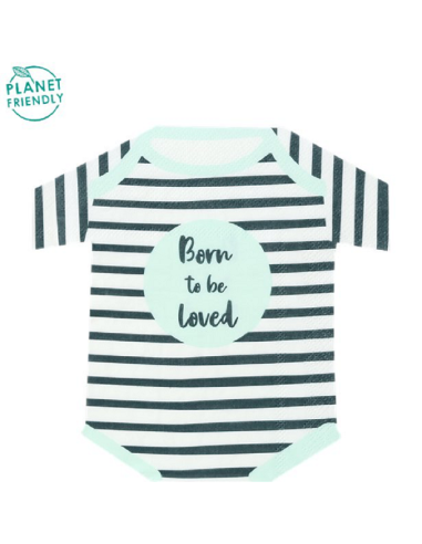 Asciugamani a forma di body Born to be loved - Baby Shower - Bellefete.ch