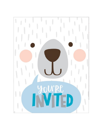 invitations baby shower ourson