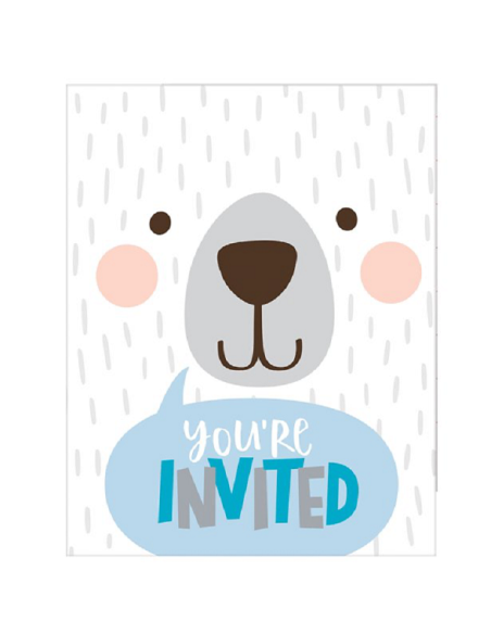 Inviti per baby shower con orsacchiotti