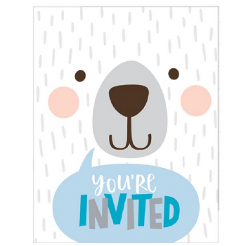Inviti per baby shower con orsacchiotti