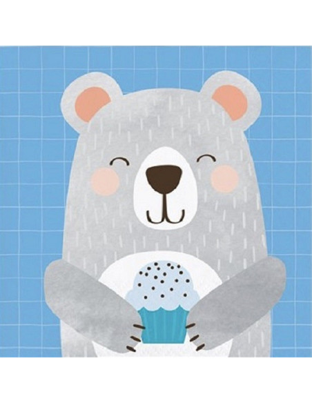 Trinkservilietten Bär - Partydekoration für Kinder - Bellefete.ch - Schweiz