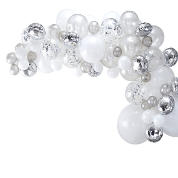 Kit d'arche de ballons Argentée - 70 ballons - Arches de ballons pour fête - Bellefete.ch 2