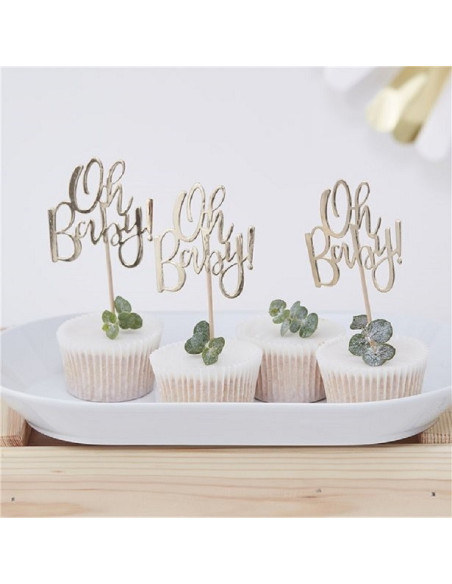 Picche per torte "Oh Baby" - Decorazioni Baby Shower - Bellefete.ch - Svizzera