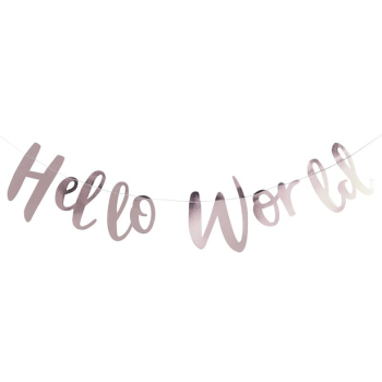 Babyparty-Girlande "Hallo Welt" - Babyparty - Bellefete.ch - Schweiz 2