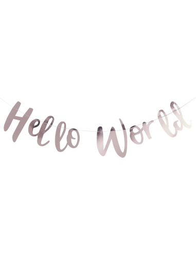 Ghirlanda Hello World in oro rosa in Svizzera