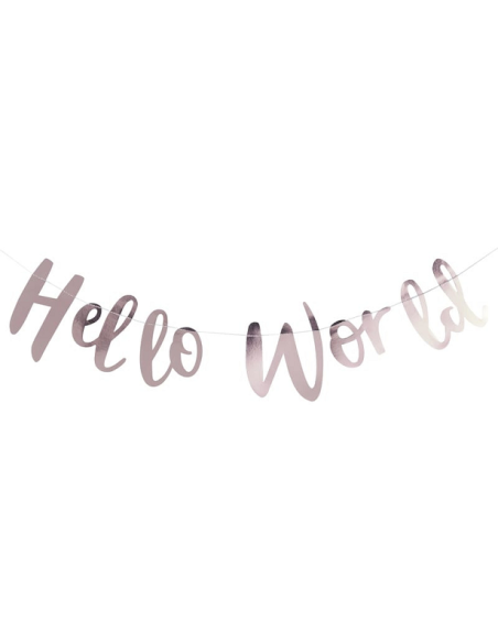 guirlande rose gold hello world en Suisse
