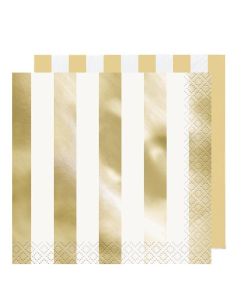 Metallic gestreifte goldene Servietten - Partydekoration - Bellefete.ch - Schweiz Metallic gestreifte goldene Servietten - Partydekoration - Bellefete.ch - Schweiz