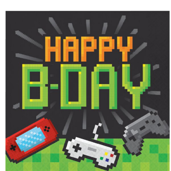 Tovaglioli di compleanno Videogiochi - Decorazioni per feste a tema - Bellefete.ch