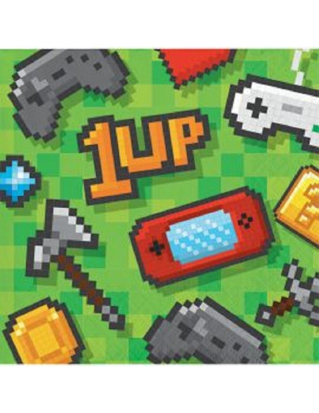 Tovaglioli per bevande di compleanno Videogiochi - Decorazione di festa - Bellefete.ch - Svizzera