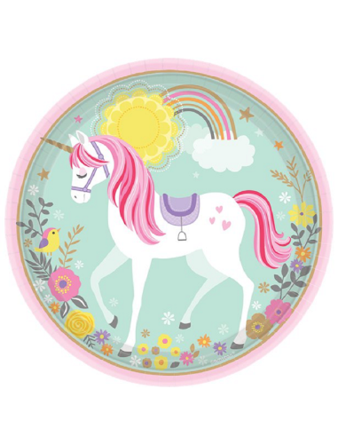 Assiettes d'anniversaire Licorne - Déco de fête - Bellefete.ch - Suisse