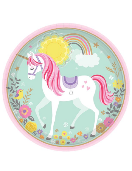 Assiettes d'anniversaire Licorne - Déco de fête - Bellefete.ch - Suisse