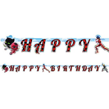 Ghirlanda di compleanno Ladybug Miraculous - Decorazione di festa - Bellefete.ch - Svizzera