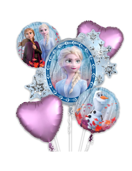 Bouquet di palloncini Regina delle Nevi – decorazione compleanno bambino | BelleFete.ch