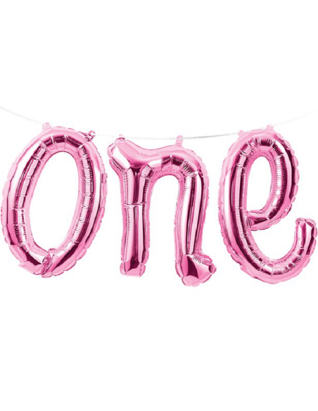 PALLONE 1° COMPLEANNO ROSA - Decorazione primo anniversario - Bellefete.ch - svizzera