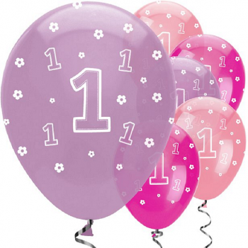Décoration d'anniversaire 1 an garçon, décoration 1er anniversaire, ballon  bleu confettis pour 1er anniversaire anniversaire d'enfants Joyeux  anniversaire décoration premier anniversaire (rose) (A) 